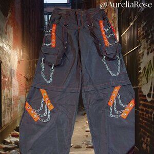 Y2K Gothic Punk Flare pants, women’s Large, Brand New